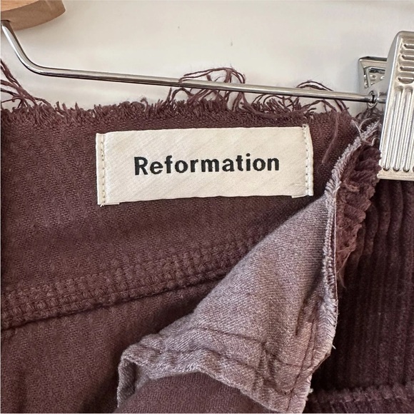 Reformation • Brown Cafe Bruno Corduroy Pants - Picture 6 of 8